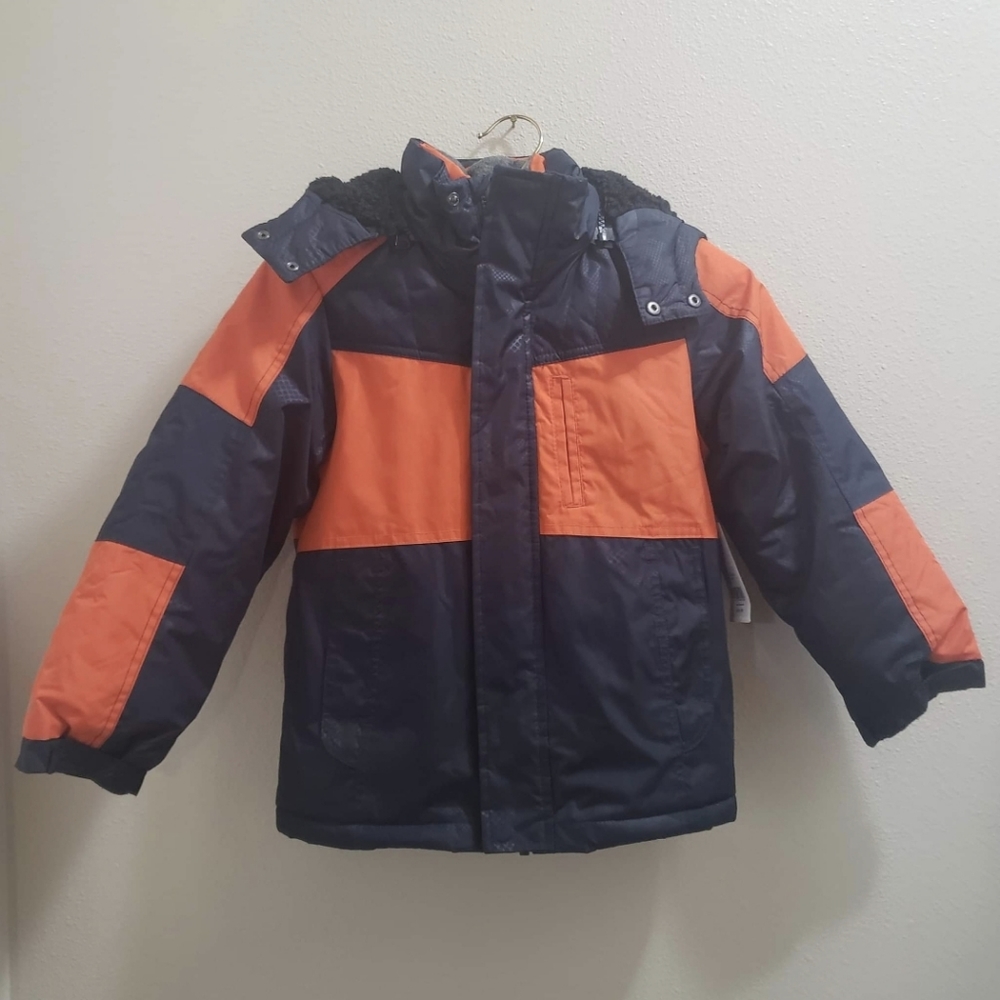 Northcrest Jacket Boys 6/7 Fleece Lined Jacket & Hood Toddler Kids Winter Puffer